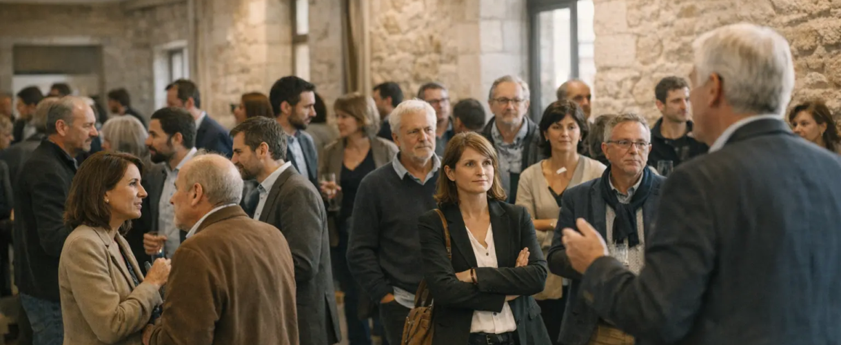 Participants échangent lors d’un moment de networking pendant un événement ANDICAT.
